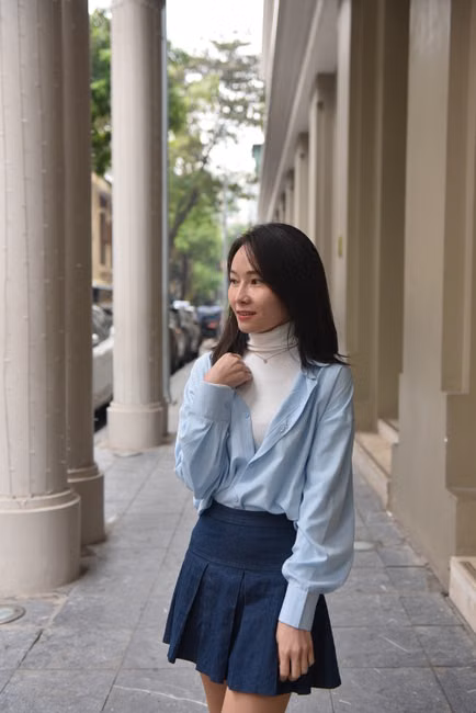 Saia Jeans Longa